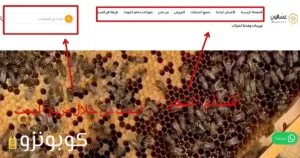 صوره توضح طريقة البحث عن منتجات